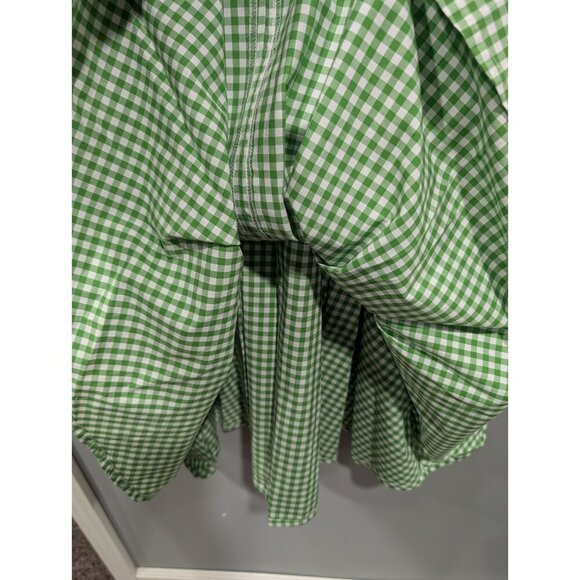 Tommy Hilfiger Womens Gingham Sleeveless Midi Green White Belted Dress NWT Sz 12 - Picture 8 of 16